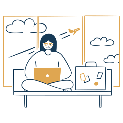 Digital Nomad Working In Airport 3